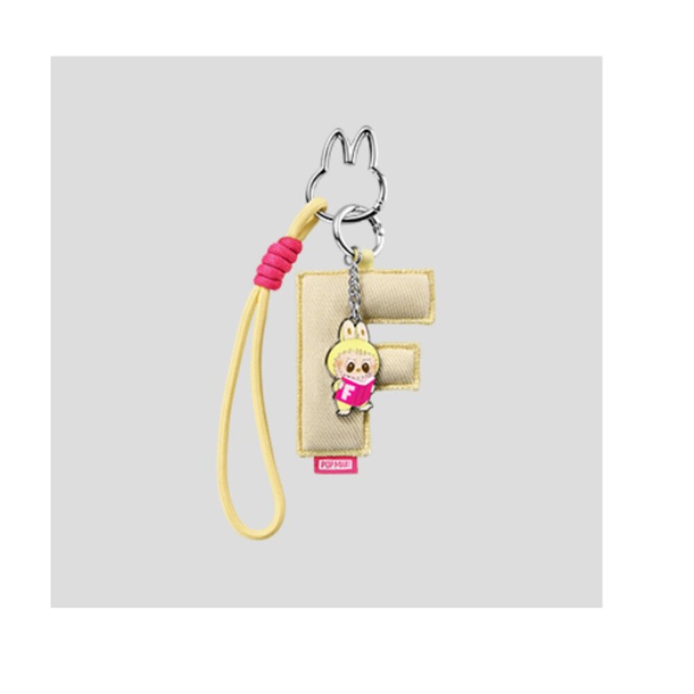 POP MART THE MONSTERS Pin for Love Series Labubu Letter Pendant Keychain (F)